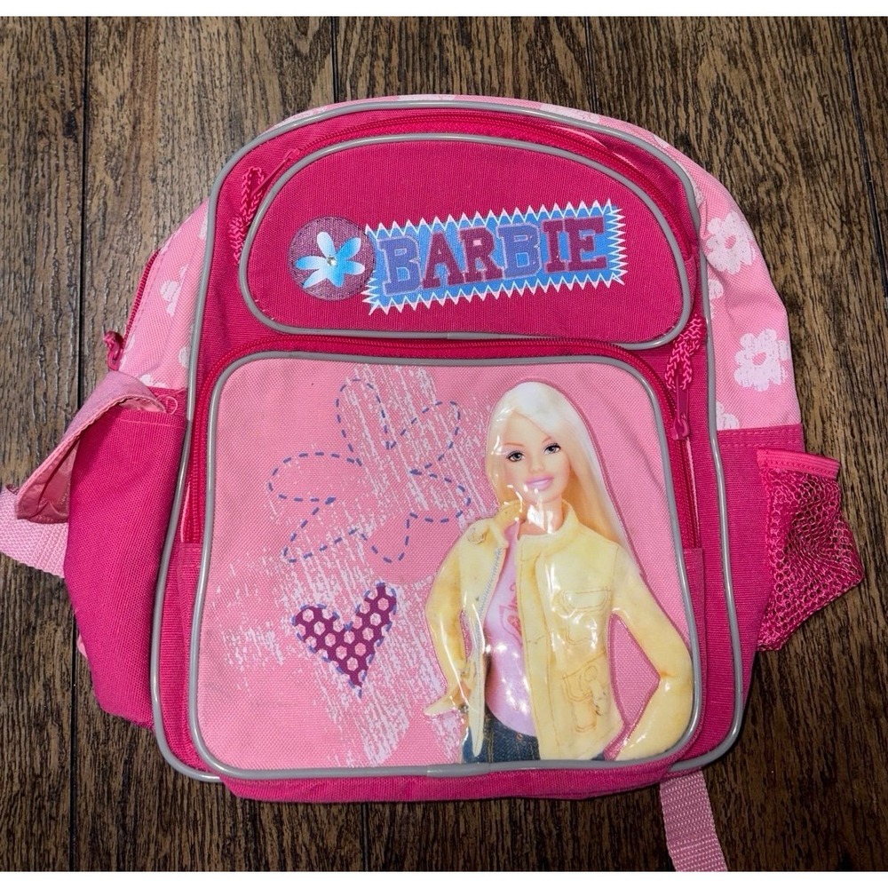 Vintage Barbie Pink Kid Size Backpack Mattel 2004